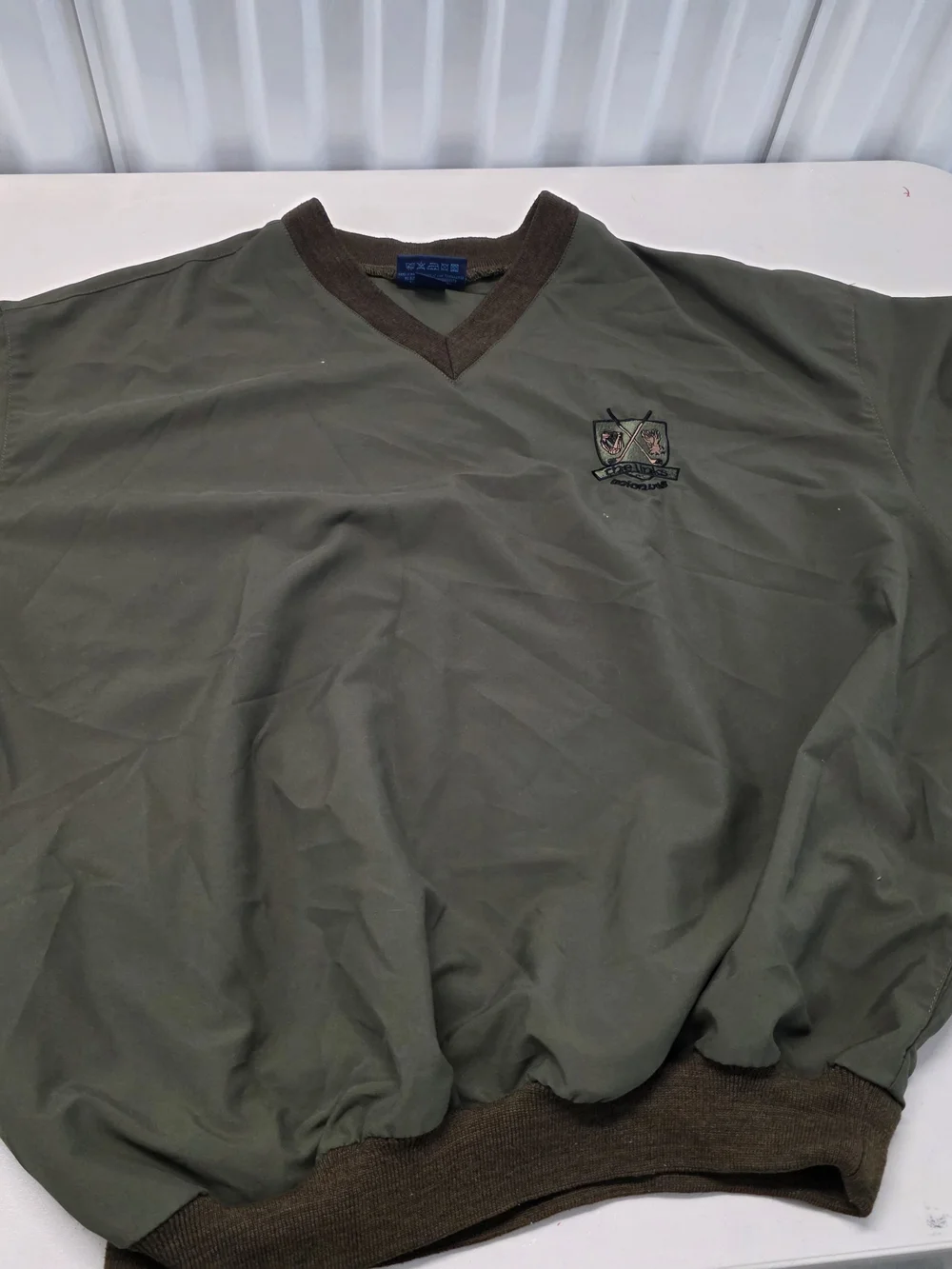 Sunderland of Scotland Golf Pullover Mens Large V-Neck Green The Links Made USA
